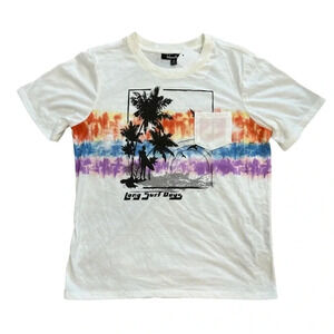 Bleached Boys Sunset Surfing Palm Tree Tshirt XL